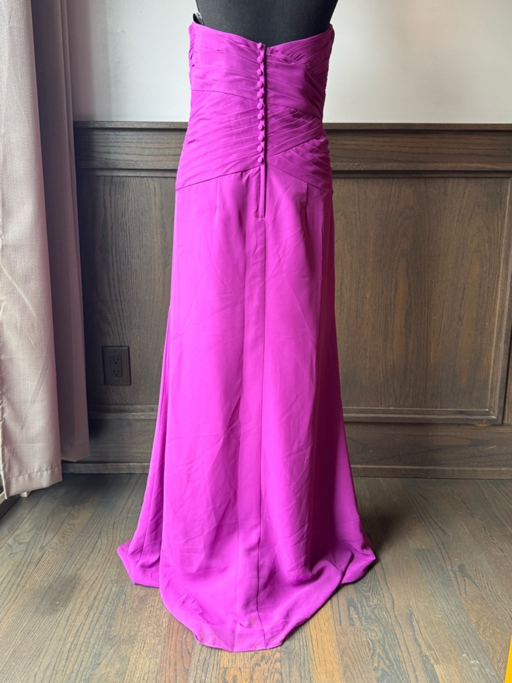 Alfred Angelo Strapless purple Ruched Sweetheart Gown 8 - Picture 5 of 9